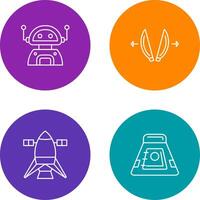 robot and playload Icon vector