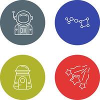 big dipper and astronaut Icon vector