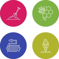 Digging and Honeycomb Icon vector