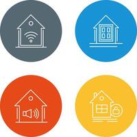 Smart Home and Window Icon vector