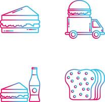 Sandwich and Fast Food Icon vector