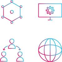 nodes and network setting Icon vector