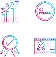 Reputation Management and QC Passed Icon vector