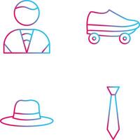 Man and Skates Icon vector