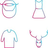 Beard and Moustache and Dress Icon vector