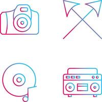 Camera and Arrows Icon vector