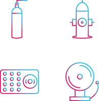 hydrant and oxygen tank Icon vector