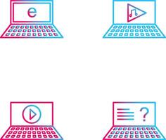 Internet and Play Music Icon vector