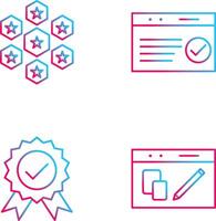 reputaion management and qc passed Icon vector