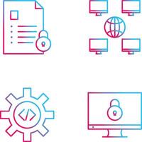 confidentiality and company network Icon vector