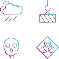 rain and heavy machinery Icon vector