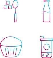 sugar and Milk bottle Icon vector