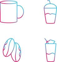 Coffee mug and Frappe Icon vector