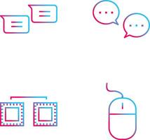 messages and conversation bubbles Icon vector