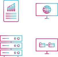 datos archivos y clima global icono vector