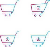 empty cart and confirm order Icon vector