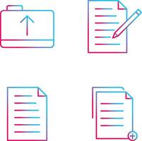 folder and edit document Icon vector