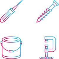 Awl and Screw Icon vector