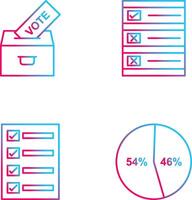 Casting Vote and Ballot Paper Icon vector