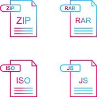 ZIP and RAR Icon vector