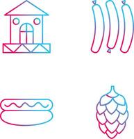 House and Hot Sausage Icon vector