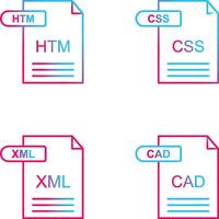 HTM and CSS Icon vector
