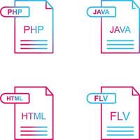 PHP and Java Icon vector