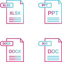 XLSX and PPT Icon vector