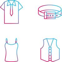 Shirt and Tie and Belt Icon vector