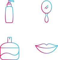 cosmético producto y espejo icono vector