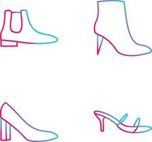 Men Boots and high heels Icon vector