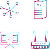 Internet and Server Network Icon vector