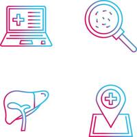 Laptop and Analytics Icon vector