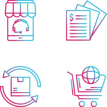 Support and Invoice Icon vector