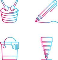 Drum and Pen Icon vector