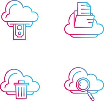 Cloud Computing and Cloud Icon vector