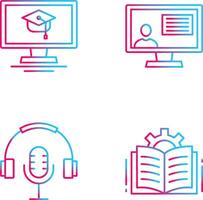 Online Course and distance Icon vector