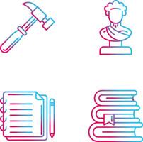 Hammer and Statue Icon vector