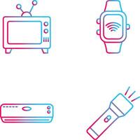 Television and Smart Watch Icon vector