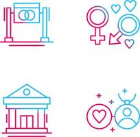 Wedding and Genders Icon vector