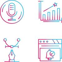 Microphone and Line Bars Icon vector