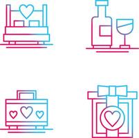 Double and Wine Bottle Icon vector