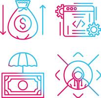 Money Bag and Coding Icon vector