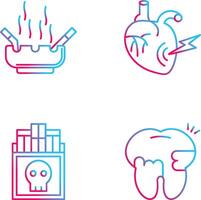 Heart Attack and hashtray Icon vector