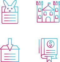 Bunny and Castle Icon vector