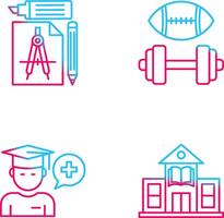 Study Tools and Sport Faculty Icon vector