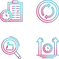 Time Planing and Loop Icon vector