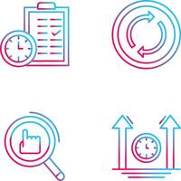 Time Planing and Loop Icon vector