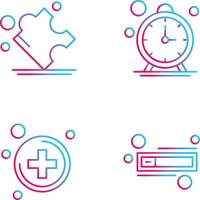 Puzzle and Stop Watch Icon vector