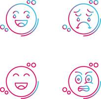 Loughing and Unhappy Icon vector